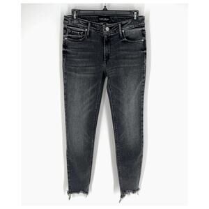 Black Orchid Denim NEW Luxury Soft Jude Mid Rise Crop Jeans 26 Black Chewed Hem